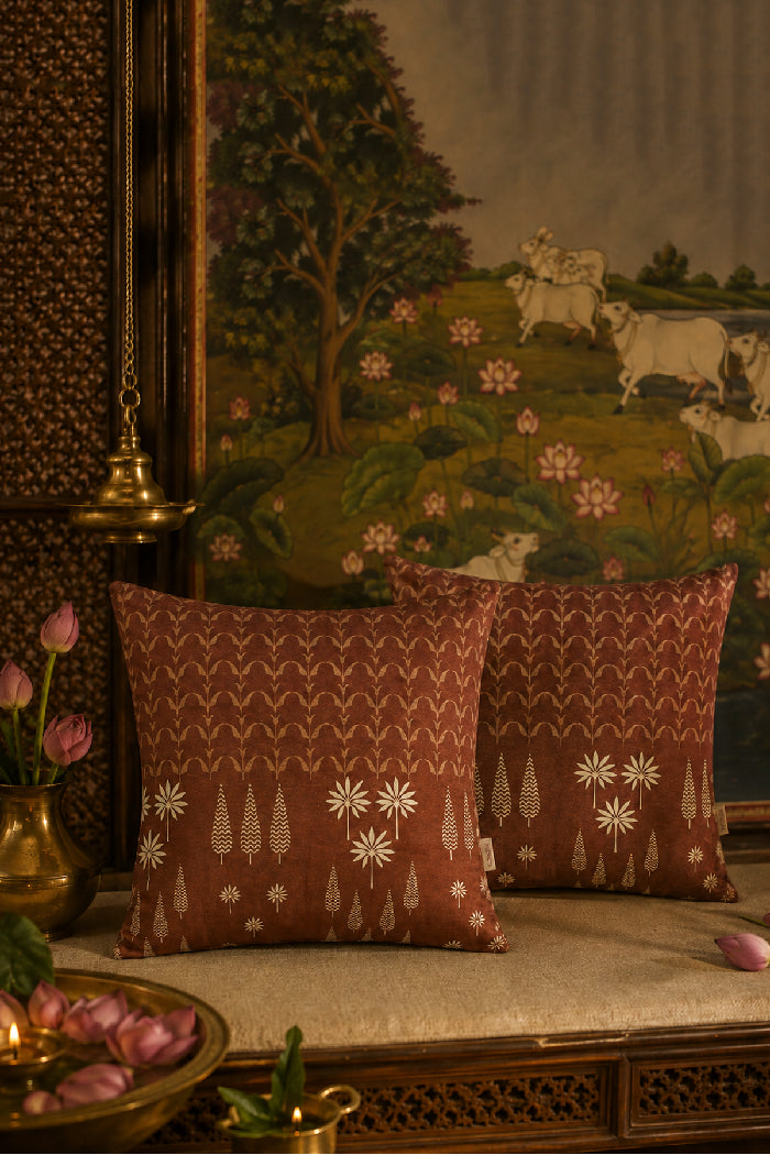 Saajh Mahogany Cushion by MiRooh