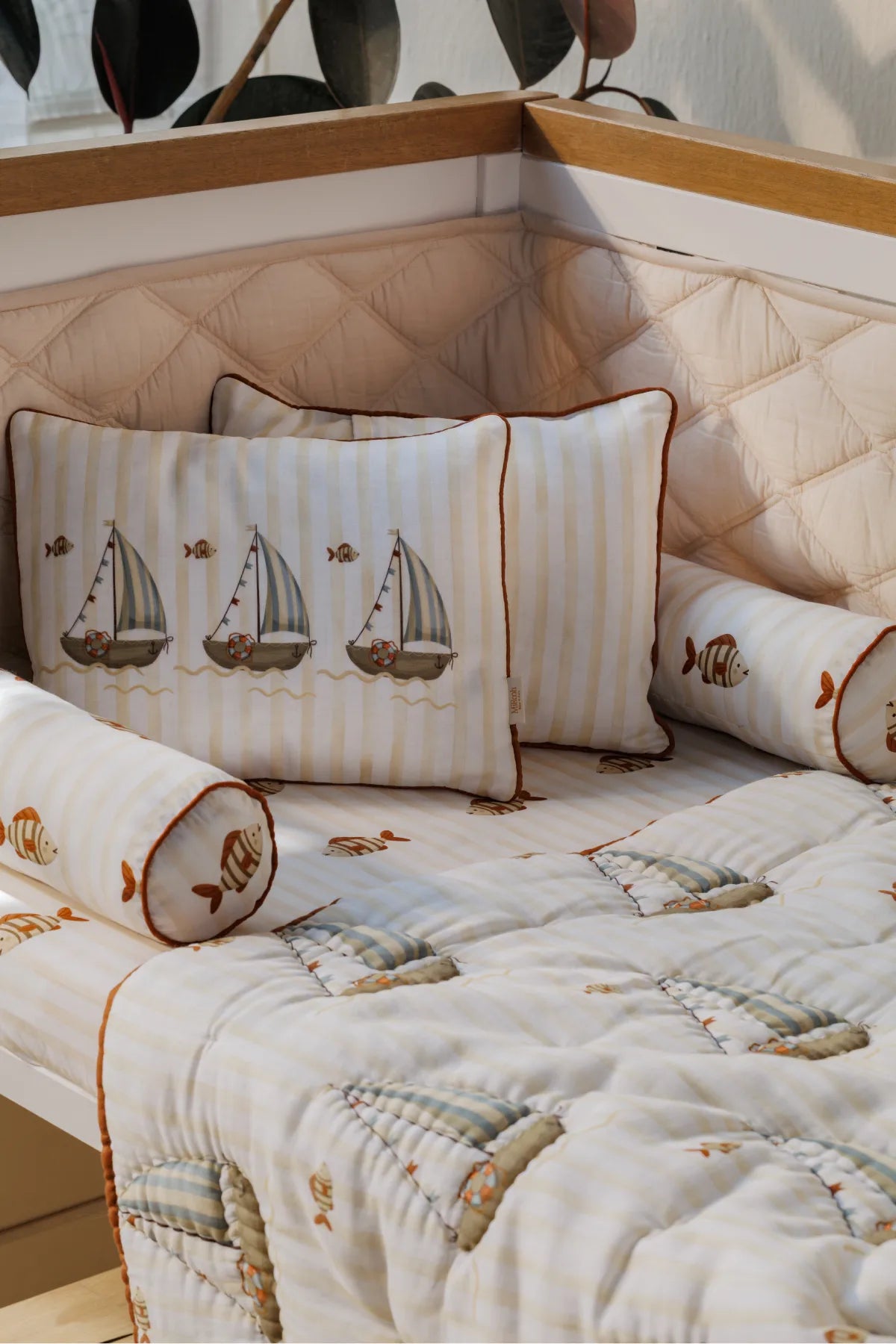 The Sea Shore Organic Cotton Fitted Cot Sheet
