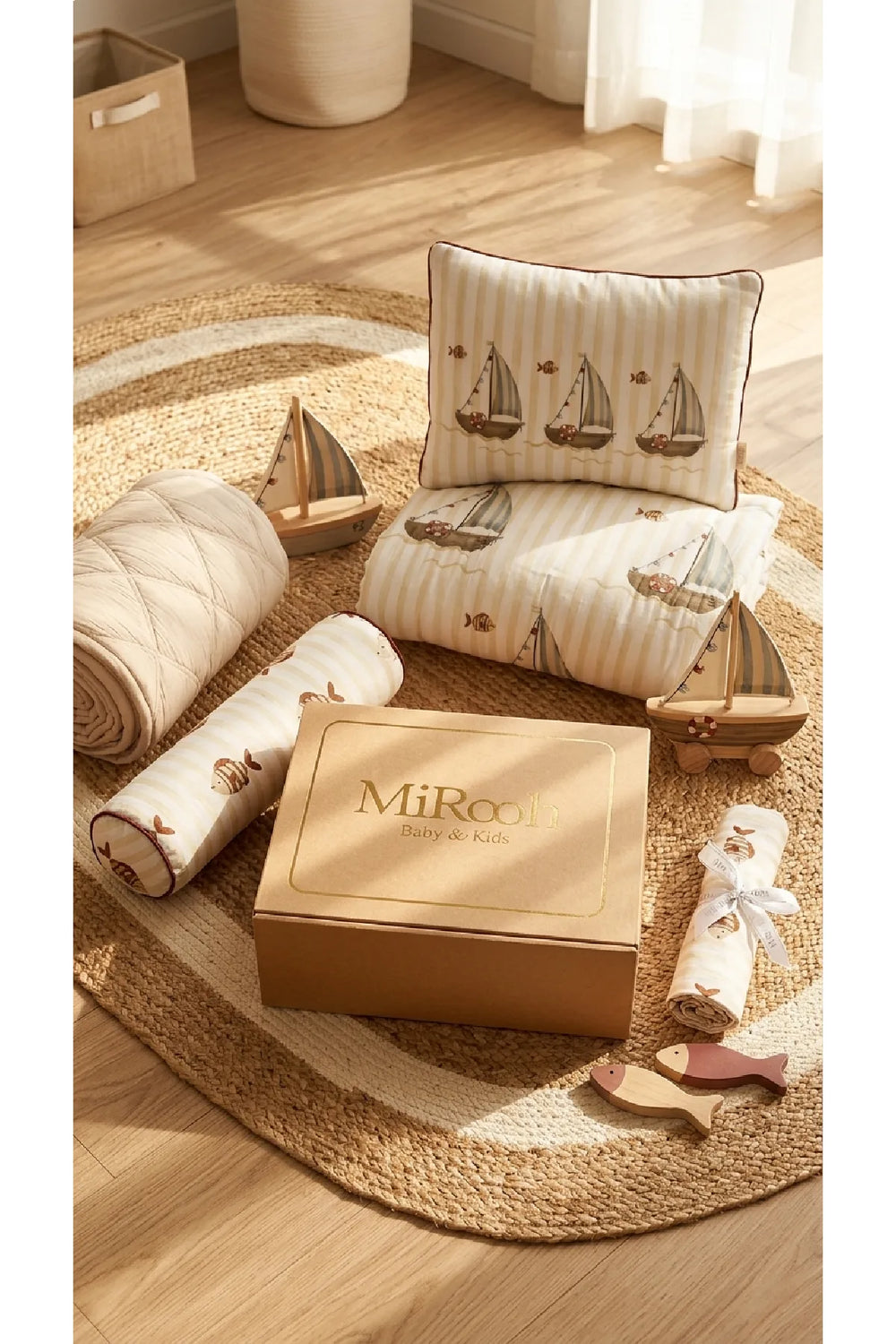 The Sea Shore Complete Cot Bedding Set with Bumper by MiRooh