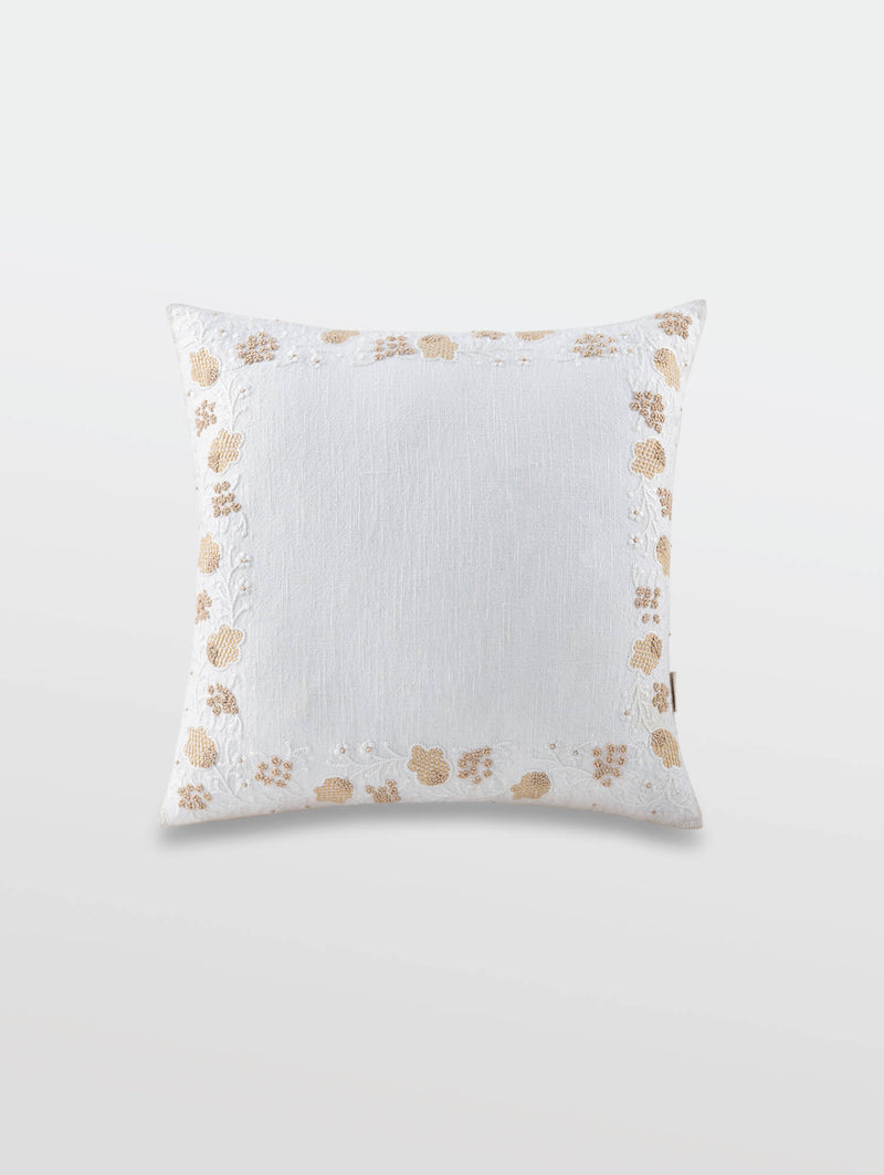 angoor bela border ivory cushion