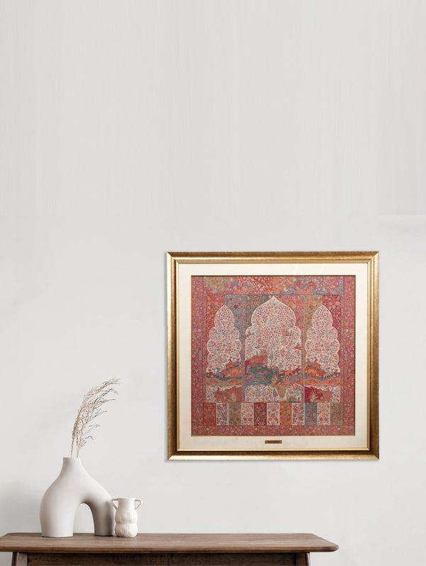 ASHOK VATIKA RED AND PINK WALL ART