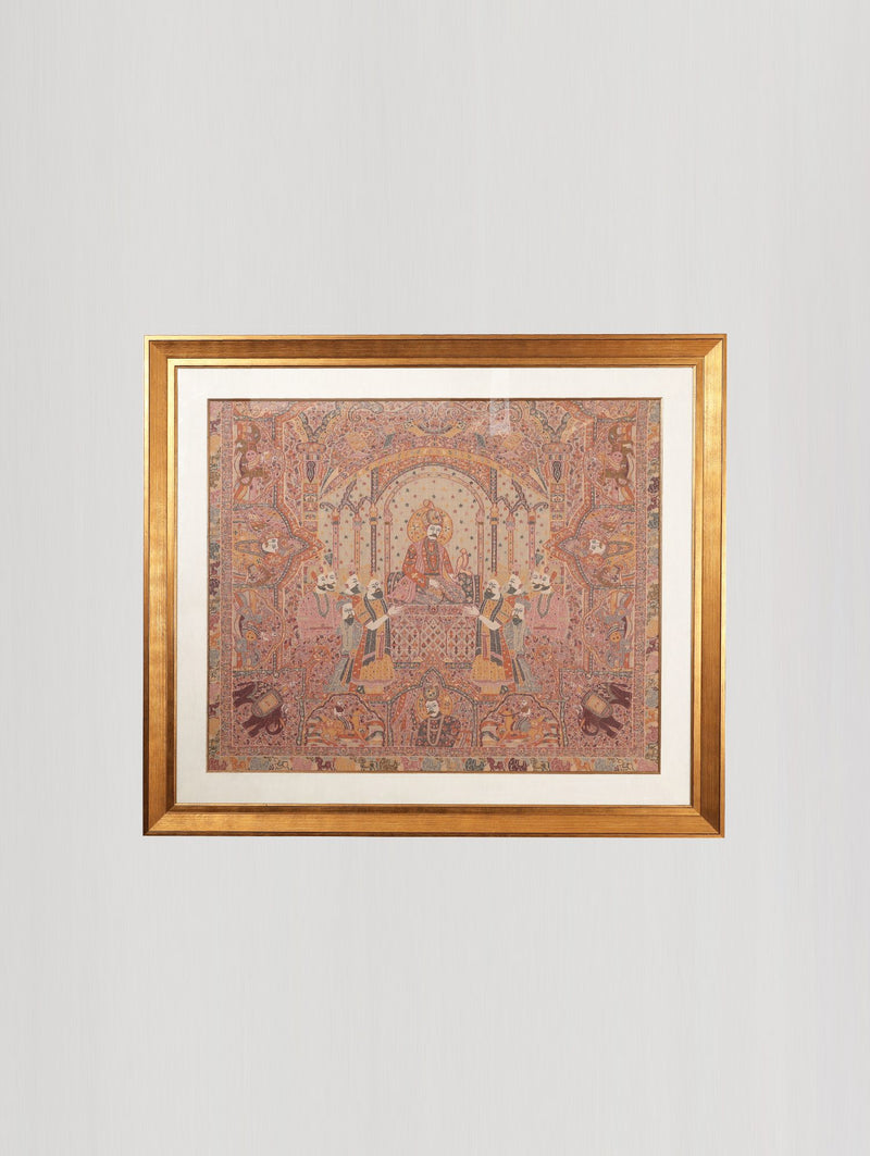 AKBAR DARBAR RED AND ORANGE WALL ART