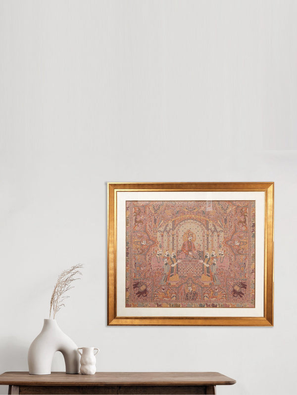 AKBAR DARBAR RED AND ORANGE WALL ART