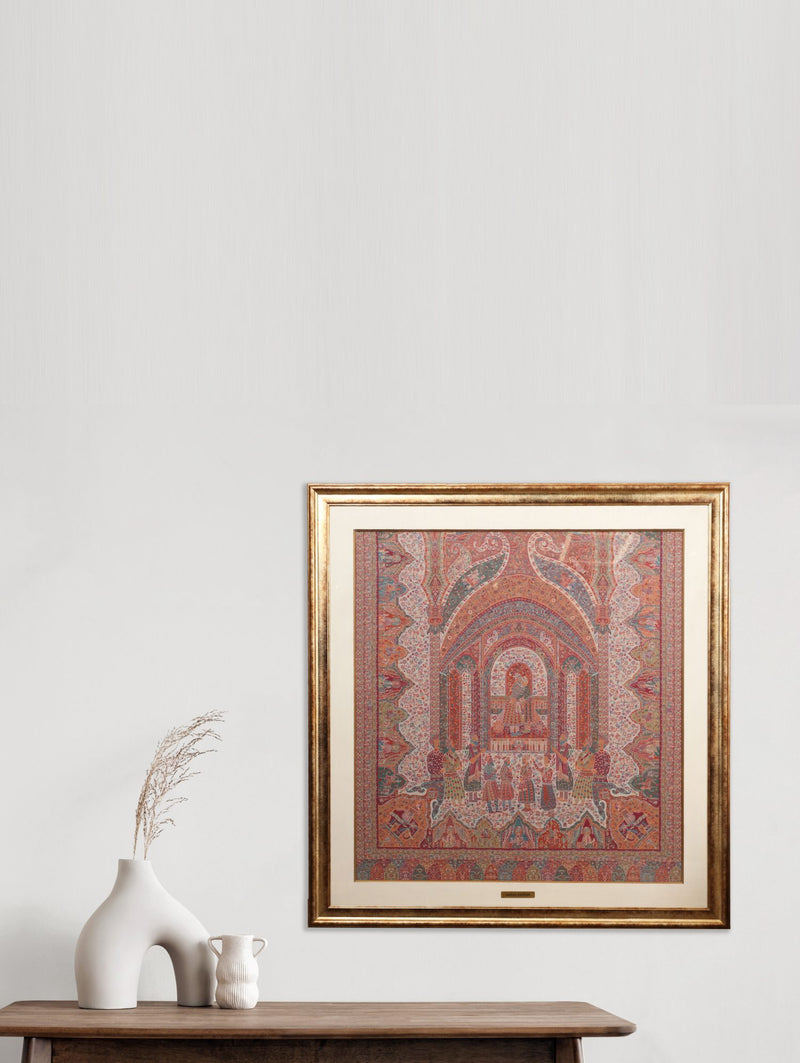 MUGHAL DARBAR RED AND PINK WALL ART