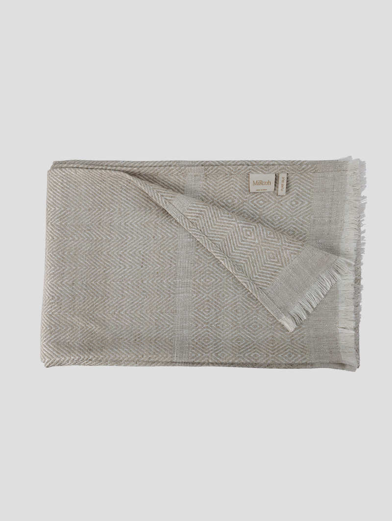 FERDAUS BAHAAR BEIGE THROW