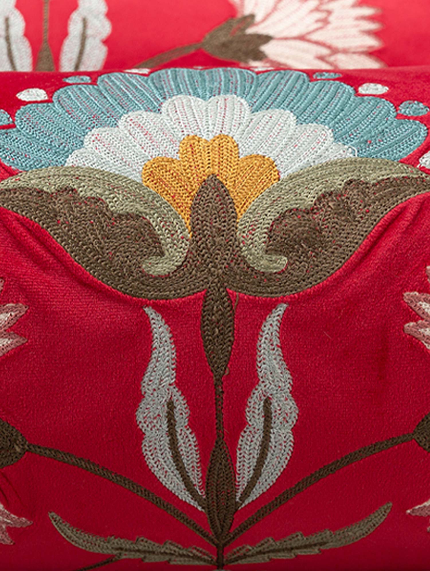 Buy Luxury Bolster Cushion | Red Bolster | Faiza Bolster Fabric Sample ...